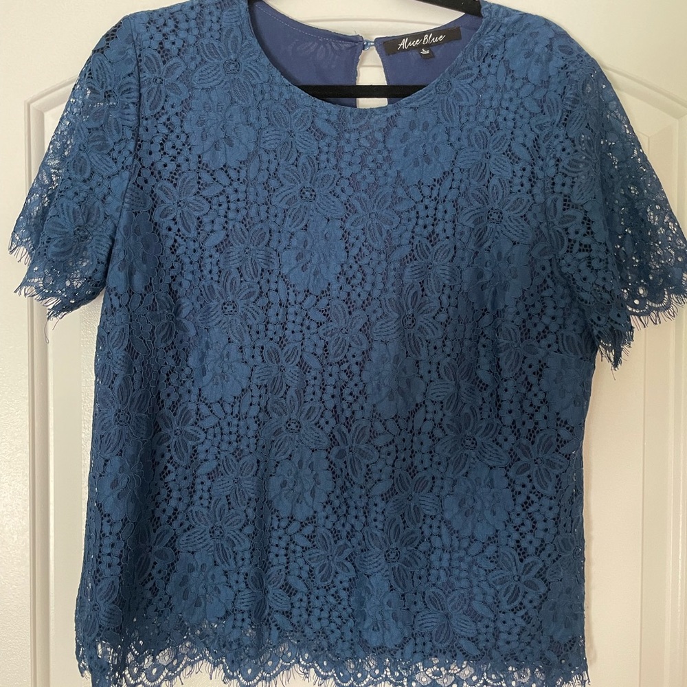 Alice Blue Lace Top
